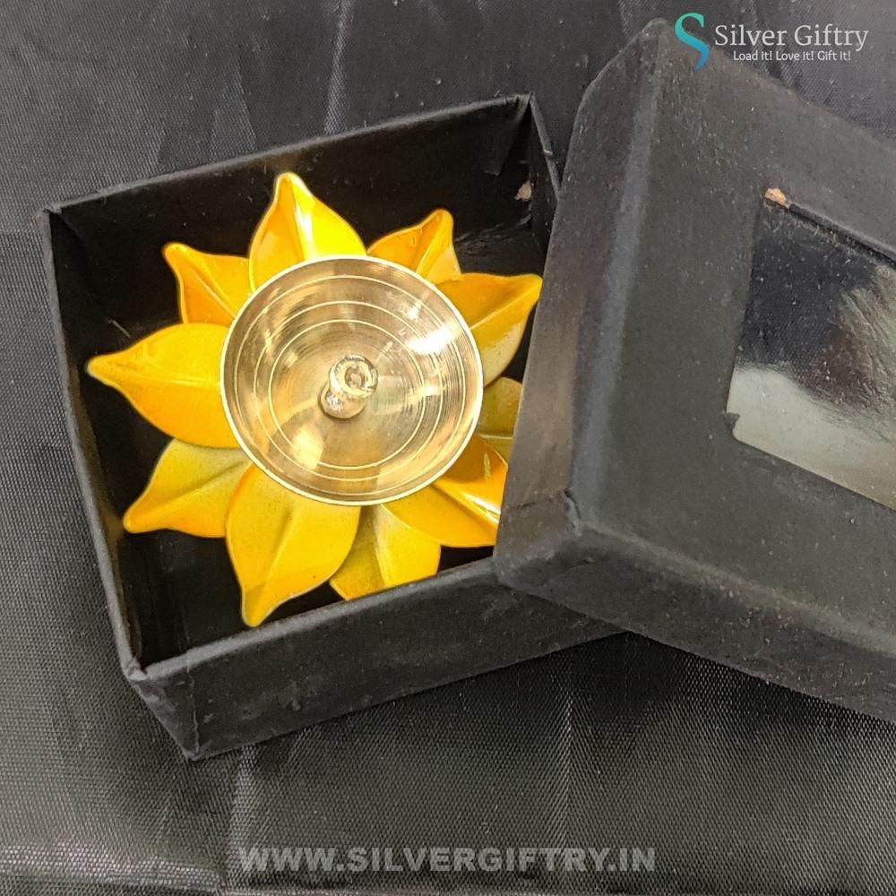 Brass Antique Diya 3.5" (Yellow) | Silver Giftry | SGT20K573