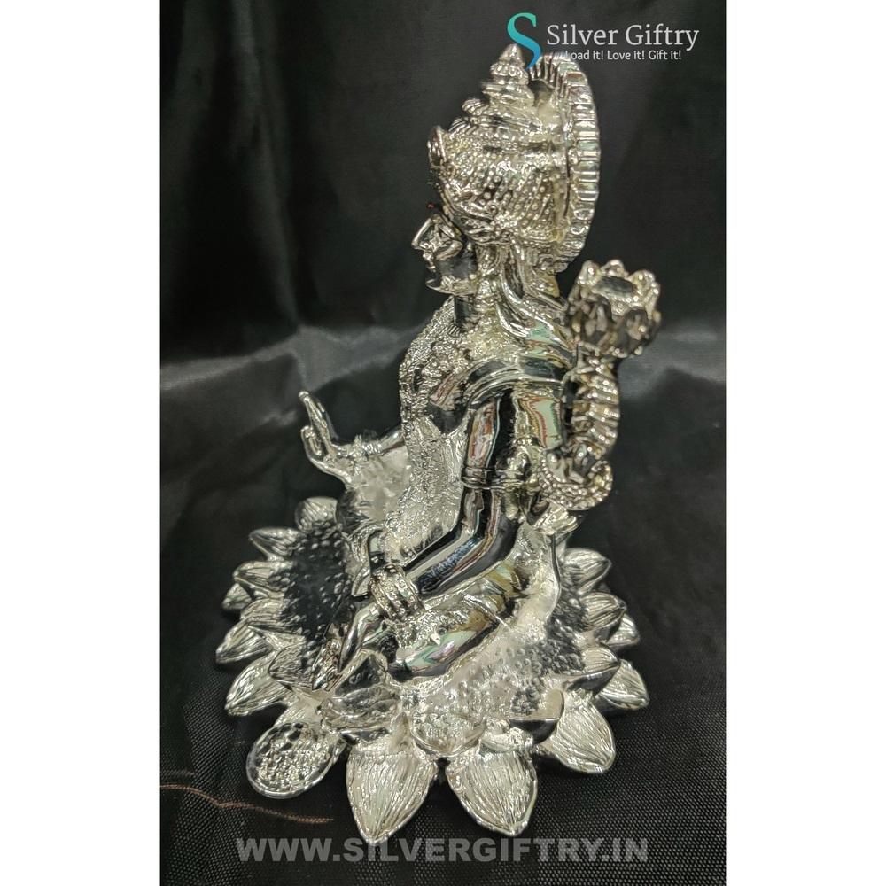 Pure Silver Coated Lakshmiidol 5" | Silver Giftry | SGT20K577