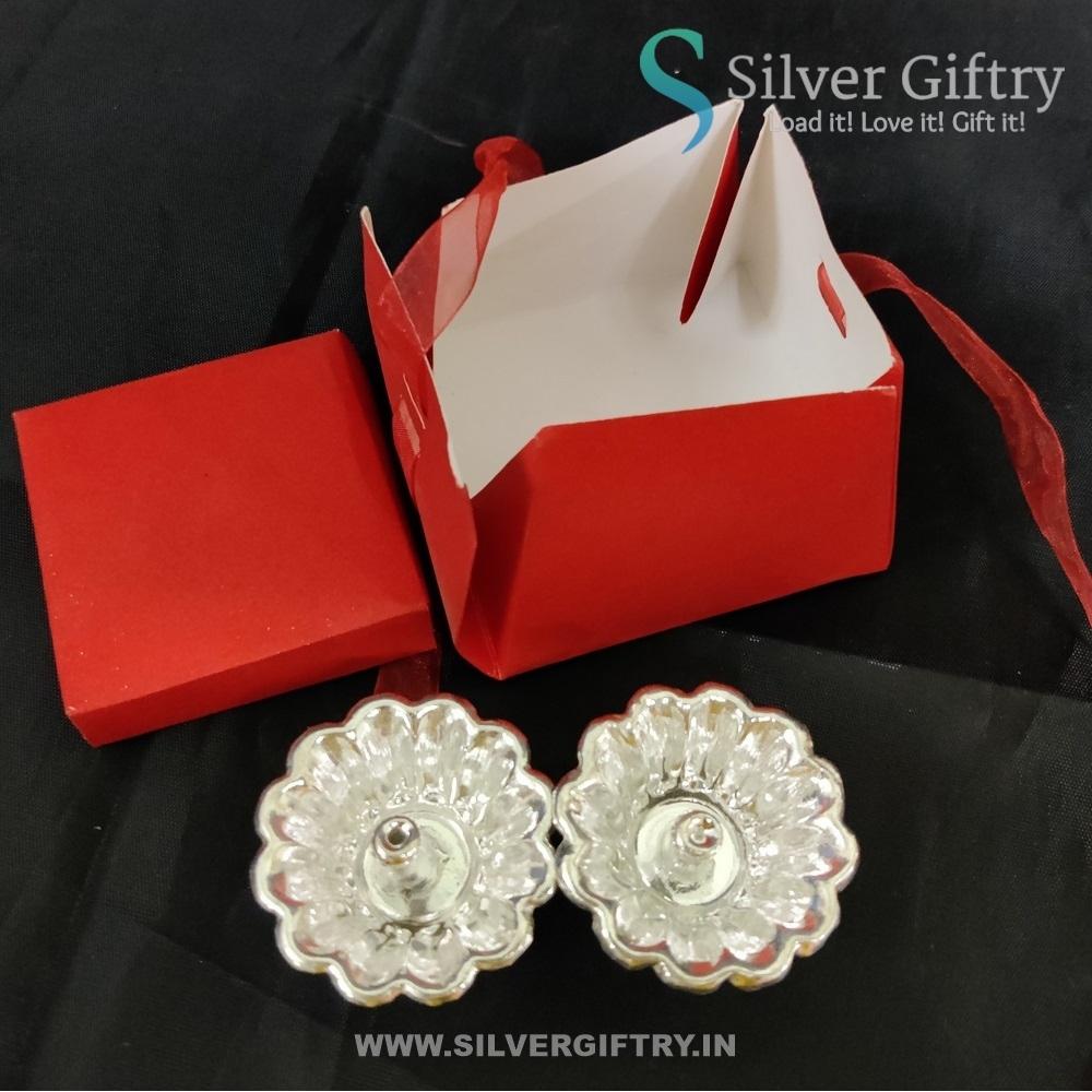 German Silver Devdas Diya Pair | Silver Giftry | SGT20K606
