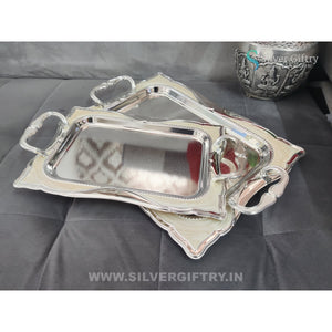 Imported German Silver Tray [Pair of Sizes 18" and 16"] | SGT20K613 | Silver Giftry
