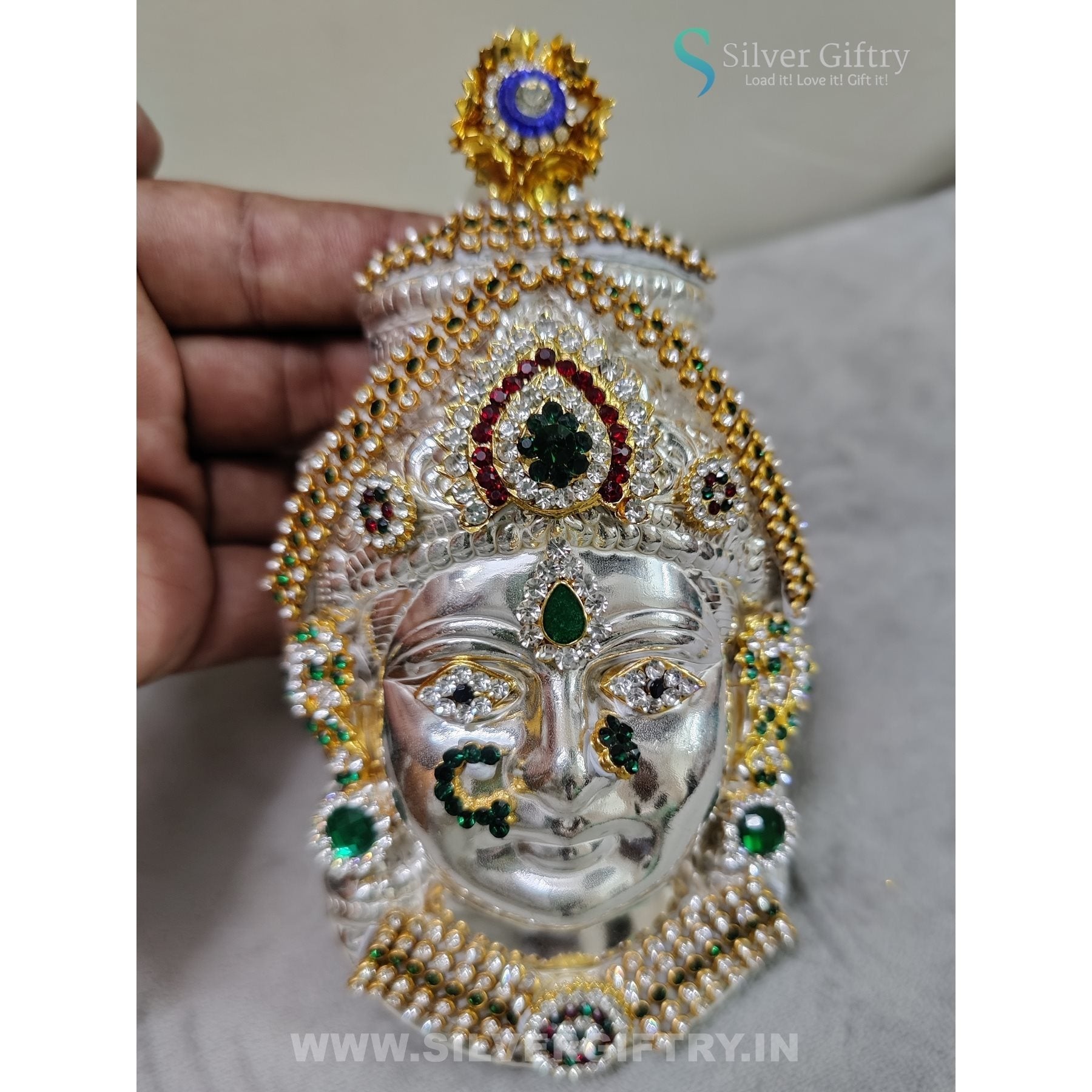 Beautiful 6" Lakshmi Face | Silver Giftry | SGT20K614 | Silver Giftry