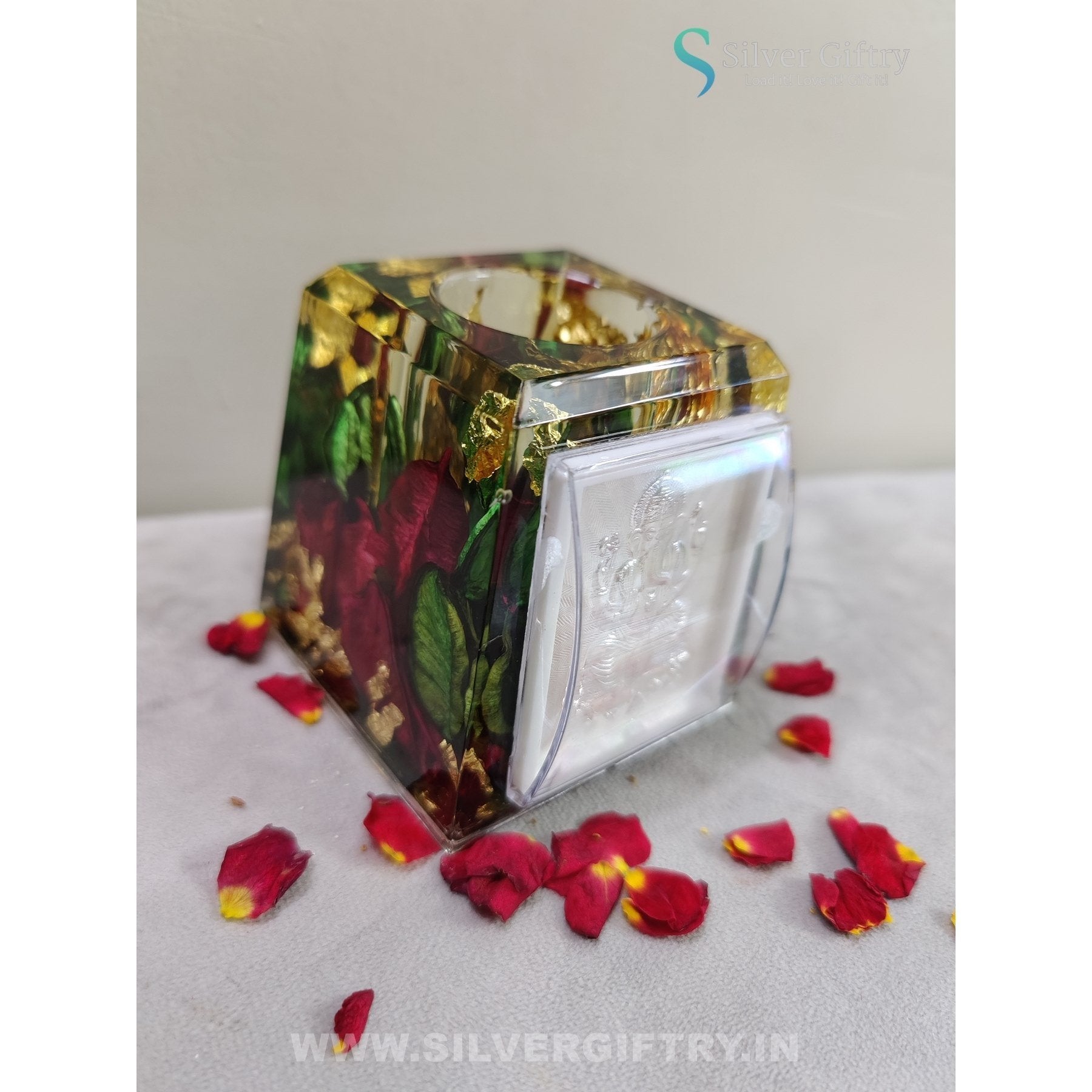 Pure Silver Ganesh Frame Pen Stand | SGT20K626 | Silver Giftry