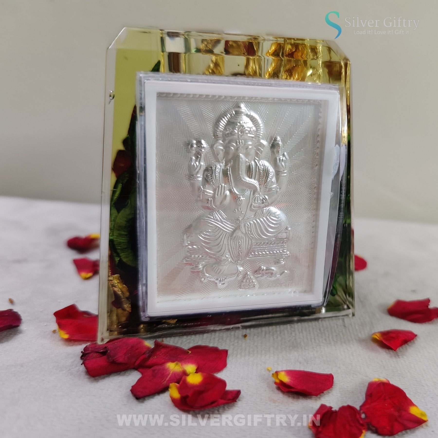 Pure Silver Ganesh Frame Pen Stand | SGT20K626 | Silver Giftry