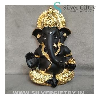 Gold Coated Ganesh Idol 3.3" | Silver Giftry | SGT20K646