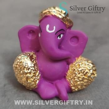 Cute Baby Ganesh Idol 1" ( Purple) | Silver Giftry | SGT20K653