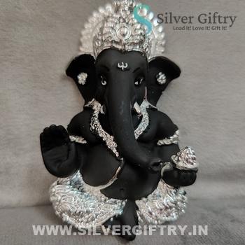 Silver Coated Ganesh Idol 3.3" | Silver Giftry | SGT20K654