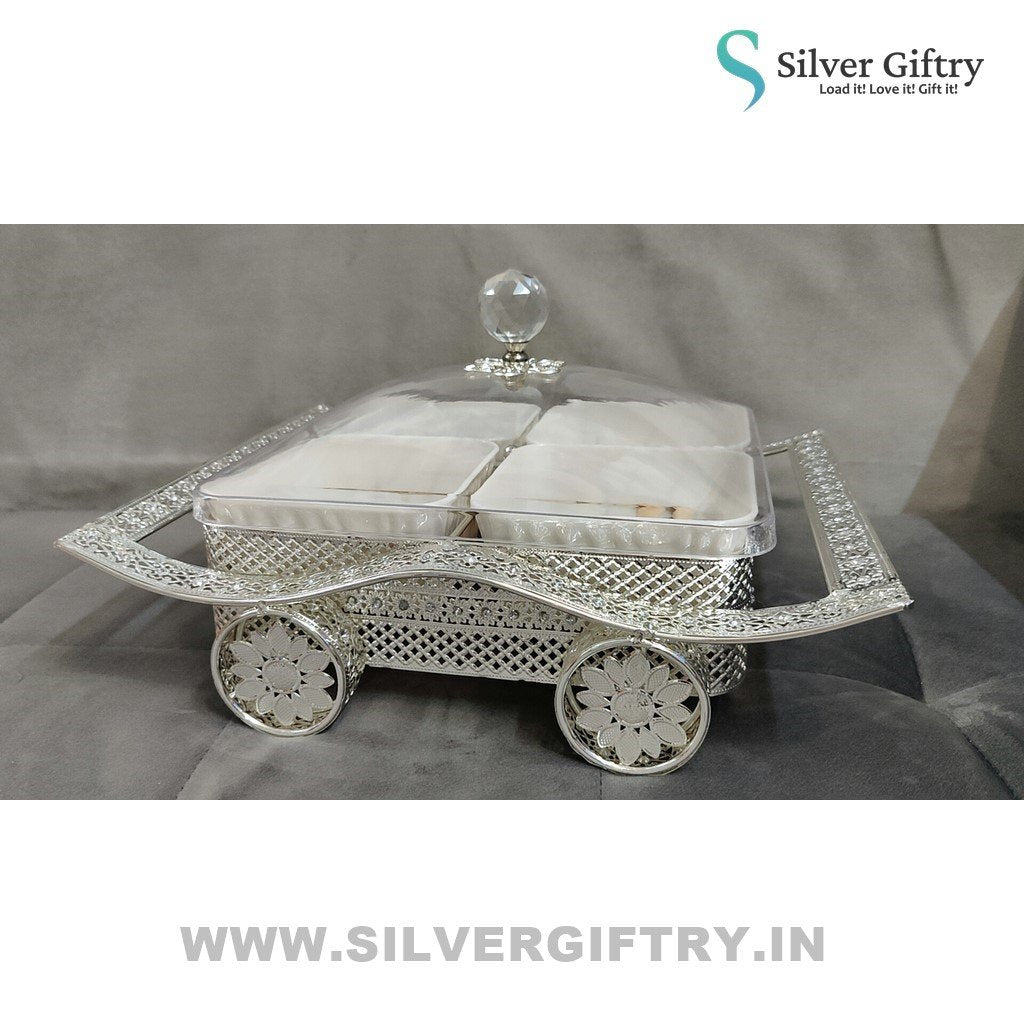 Imported German Silver Dryfruit Set