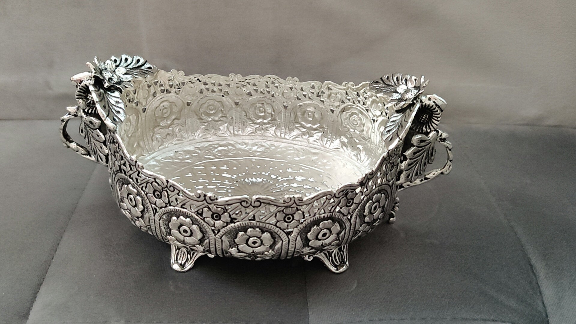 Antique German Silver Fancy Urli 9"